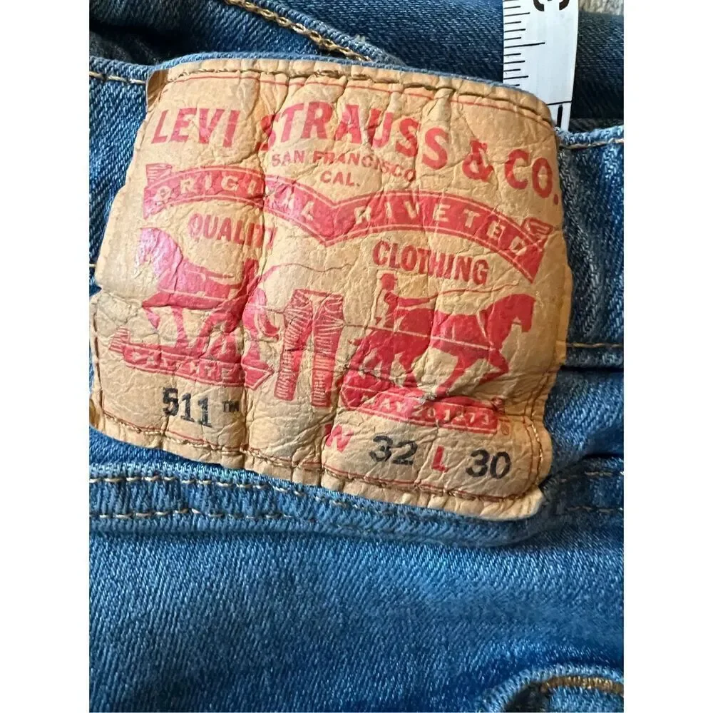 Levi's Medium Wash 510 Slim Fit Jeans Men's 32 x 30